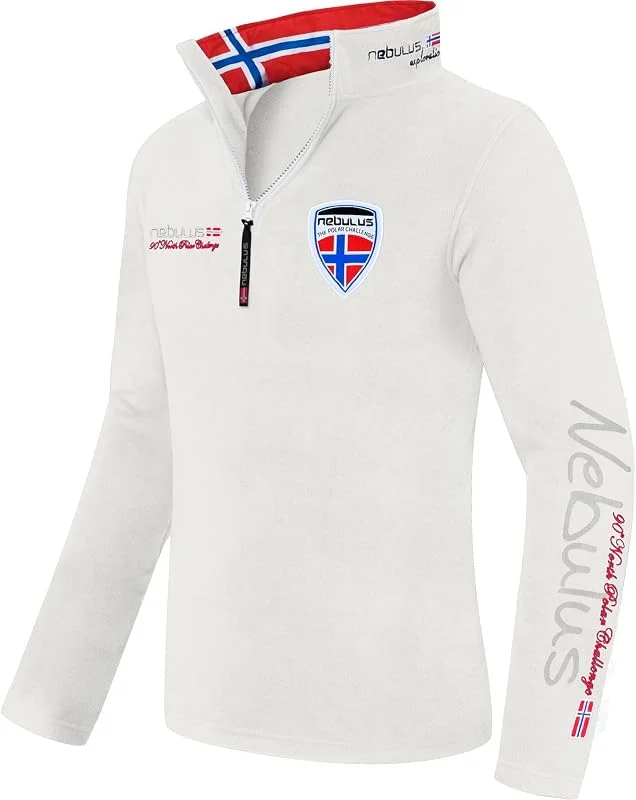Besuche den Nebulus-Store Nebulus Herren Pullover SKANDINAVIA, Warmer Fleecepullover, Pulli aus Fleece mit Half Zip Reißverschluss — Weihnachtsmode