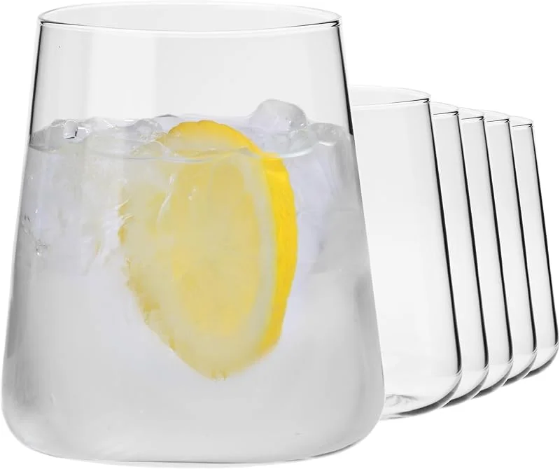 Besuche den KIAPPO-Store Trinkgläser Set 380 ML - 6 Stück Wassergläser Weißweingläser, Kristallglas für Gin Saft und Wasser - Gläser Perfekt Zuhause oder Restaurant - Spülmaschinenfest — Wein und Festtafel