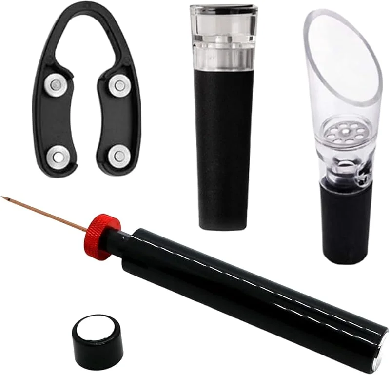 Marke: Genérico Flaschenöffner-Set, Werkzeug zum Entfernen von Deckeln mit Luftpumpe, 4-teilig, Korkenzieher für Kellner, Erwachsene, Bier, Weihnachten, Halloween, Küche, Zuhause — Wein und Festtafel