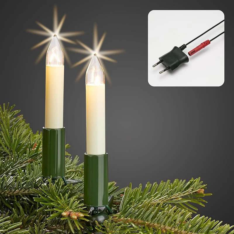 Besuche den hellum-Store Hellum Tannenbaum Lichterkette innen mit 20 Kerzen, Stecker teilbar — Weihnachtsbeleuchtung