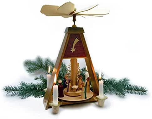 Besuche den Rudolphs Schatzkiste-Store Rudolphs Schatzkiste Pyramide Christi Geburt farbig HxBxT 31x21x21, 5cm NEU Weihnachtspyramide Tischpyramide Tischdekoration Kerze Dekoration Weihnachten Wärmespiel Lichter Figur Holz Seiffen — Weihnachtsdeko