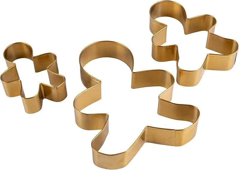 Marke: Dr. Oetker Dr. Oetker Holiday Joy Ausstechformen-Set aus Edelstahl mit PVD-Beschichtung – Mattgold, Lebkuchenmännchen 3er Set, Plätzchenausstecher in 3 Größen, 4, 6, 10 cm, Robust & Langlebig, Reinigung per Hand — Weihnachtskueche