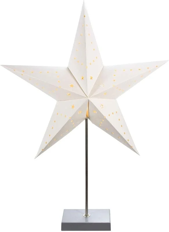 Besuche den Spetebo-Store Spetebo LED Weihnachtsstern Tischlampe - 60 x 45 cm - Batterie betrieben mit 10 warmweißen LED - Tischleuchte Fenster Deko Stern — Weihnachtsdeko
