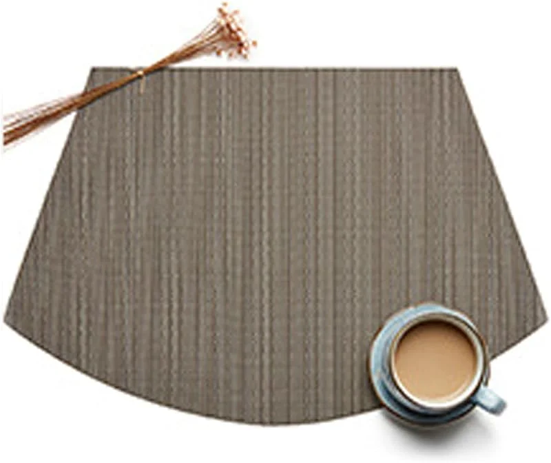Besuche den Epinki-Store Epinki 2er Set Tischsets Abwaschbar Motiv Sektor 45x30CM, PVC Platzset Vintage Sektor Einfarbig Hitzebeständige, Tischuntersetzer Wohnzimmer Dunkel Grau für Küche Restaurant — Küche & Haushalt