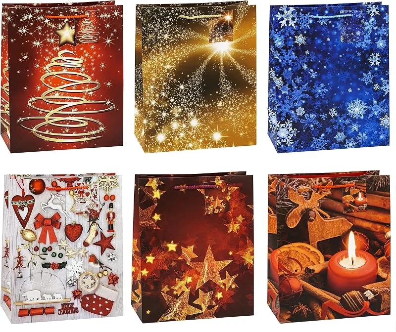 Besuche den TSI-Store TSI Geschenktüten WEIHNACHTEN SERIE 8, 12er Packung, Größe: Groß (HxBxT 32 x 26 x 13, 5 cm), Art. Nr. 83318 — Geschenkverpackung