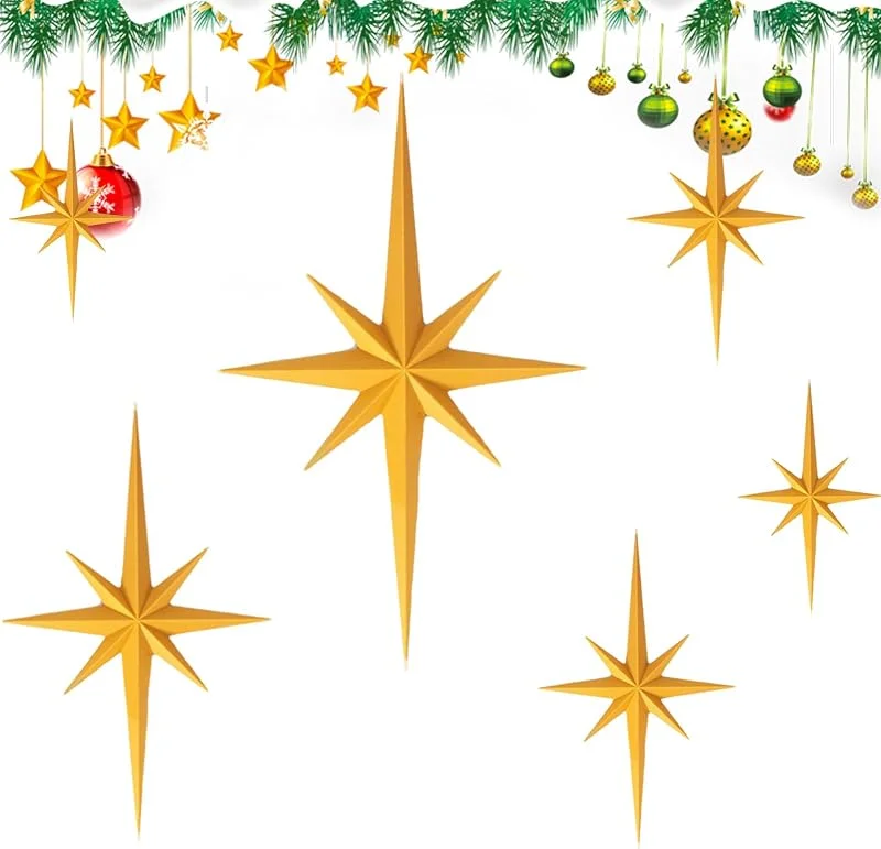 Marke: Generic Weihnachtsstern, dekorativ, glatt, zum Aufhängen — Weihnachtsdeko