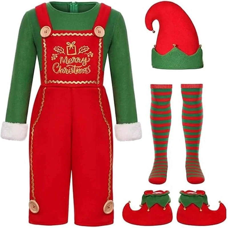 Marke: Generisch Weihnachtselfen Kostüm für Kinder Weihnachtself, Weihnachten, Wichtel - Kostüme für Kinder & Verkleidung für Partys, Karneval Weihnachtskleid Mädchen, Weihnachtsoutfit Elfen Weihnachtsmann, Santa — Weihnachtsmode