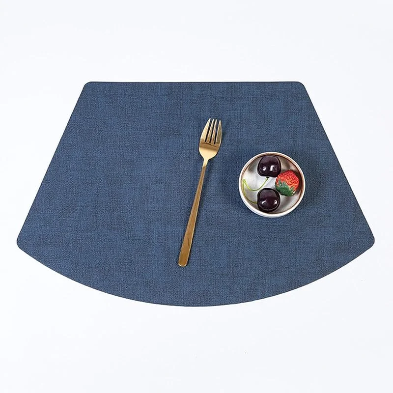 Besuche den Epinki-Store Epinki Tischset Elegant Sektor, 2er Set 31.5x48CM Platzset Waschbar Gewebt Muster aus PU Leder, Tischuntersetzer Esstisch Dunkel Blau für Esstisch, Antifouling und Leicht zu Reinigen — Küche & Haushalt
