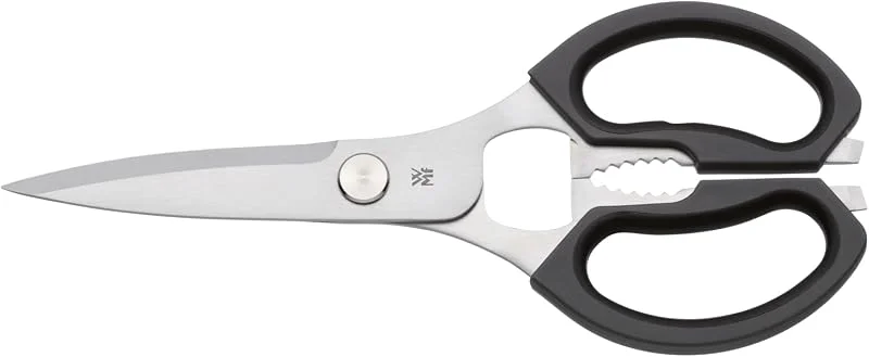 WMF Küchenschere 23 cm, Haushaltsschere, Schere Küche, Cromargan Edelstahl, Kunststoffgriff, Universal-Schere mit Flaschenöffner und Dosenheber — Küche & Haushalt