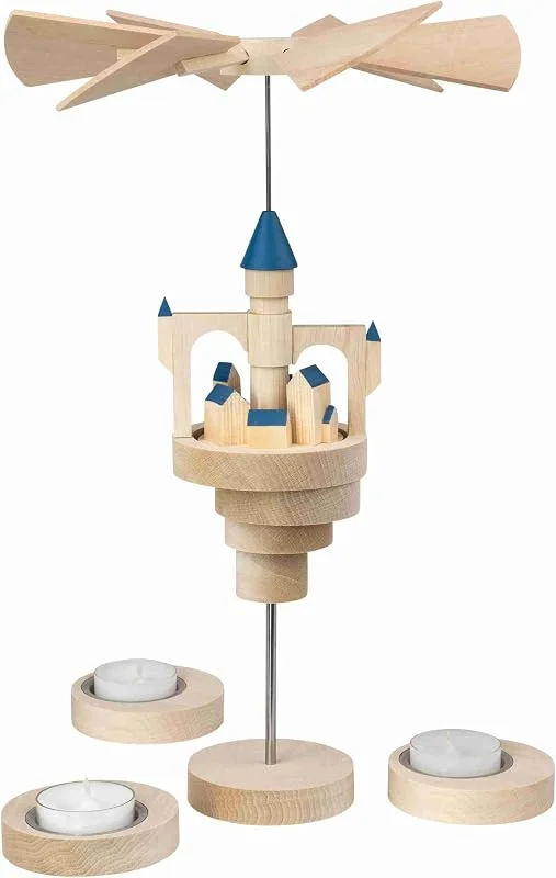 Besuche den Seiffener Volkskunst-Store Seiffener Volkskunst Pyramide Luftschloss Stella Blaue Dächer von Schalling — Weihnachtsdeko
