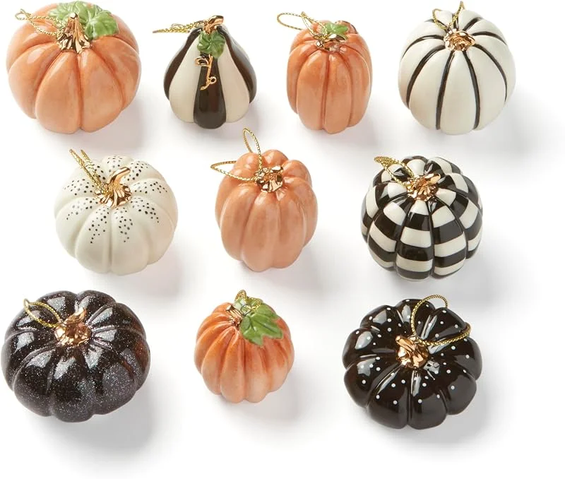 Marke: Lenox Lenox 889140 Mini Kürbis 10-teiliges Ornament Set — Weihnachtsdeko