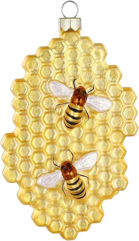 Besuche den Holly & Jolly-Store Holly & Jolly - Weihnachtskugel Bienenwabe, ca. 10 cm — Weihnachtsdeko