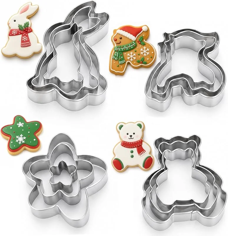 Marke: AiQInu AiQInu 12er Set Plätzchenausstecher Tiermotive — Weihnachtskueche