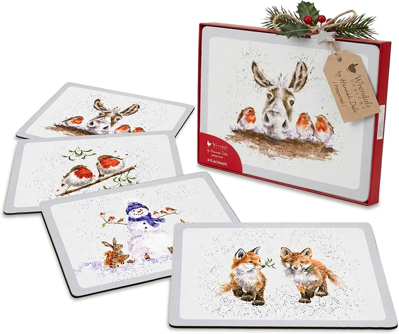 Marke: Wrendale Designs Pimpernel Wrendale bożonarodzeniowy zestaw stołowy, duży, zestaw 4-częściowy, kod produktu: X0010648976 — Küche & Haushalt
