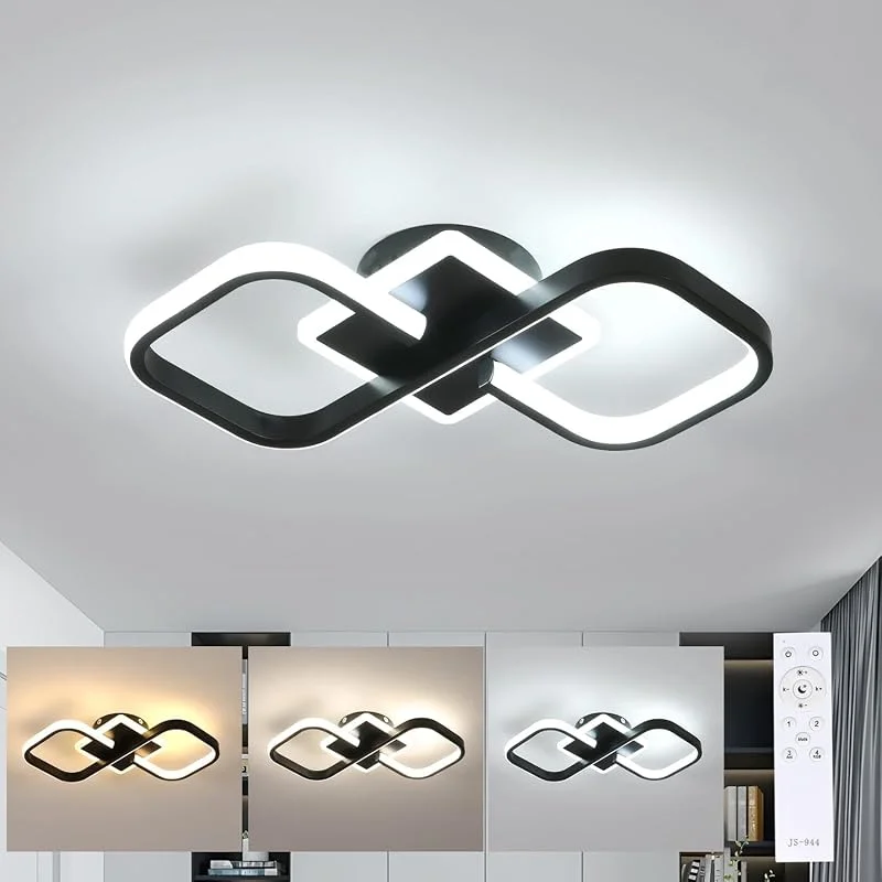 Besuche den Comely-Store Comely LED Deckenleuchte Dimmbar, 40W 4500LM Deckenlampe mit Fernbedienung — Kerzenlicht Abendessen