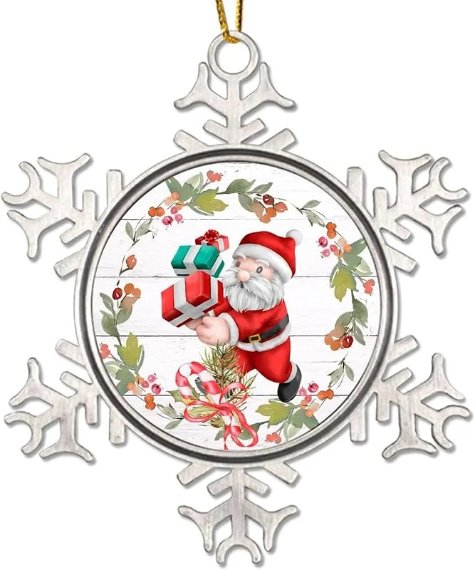 Marke: CowkissSign Weihnachtsmann Weihnachtsbaum hängende Ornamente Vater Weihnachtskranz Weihnachten Hängende Weihnachten Party Supplies Weihnachtsmann Neuheit Metall Weihnachtsbaum Dekoration Ornament — Weihnachtsdeko