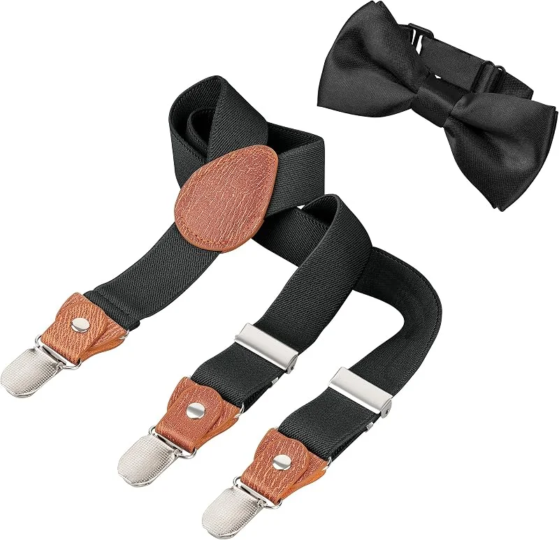 Besuche den BomGuard-Store Babys Kleinkind Kinder Hosenträger + Fliege Set für Alter ca 7 Monate -3 Jahre — Weihnachtsmode