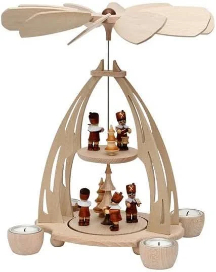 Besuche den Dekohelden24-Store Hochwertige Tischpyramide mit Bergleute, ca. 35 cm — Weihnachtsdeko