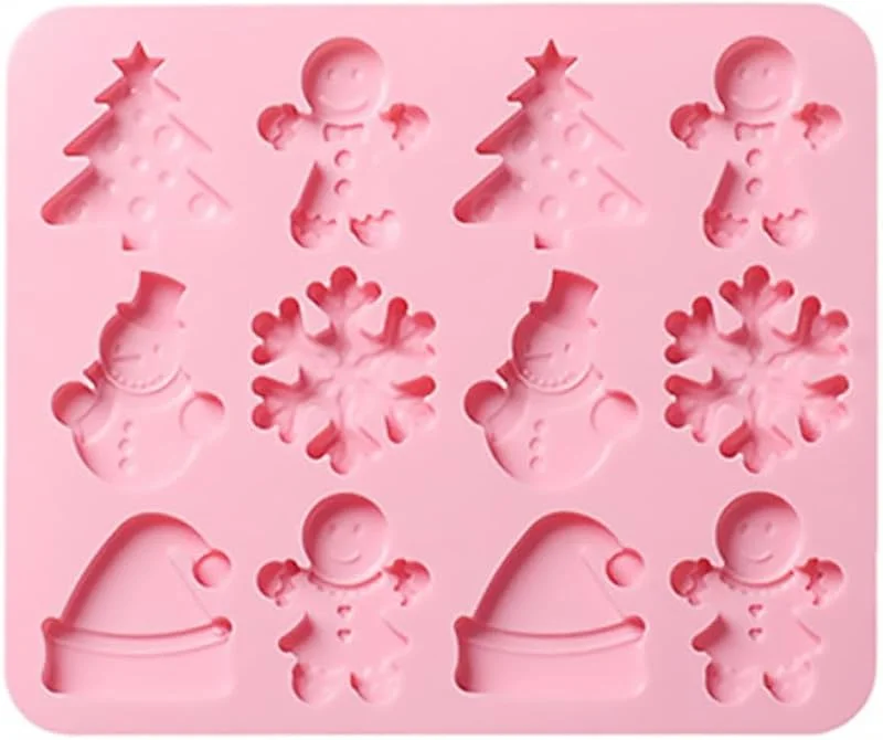 Marke: BESTOYARD Silikon Keksbackform Weihnachten Feier Selbstgemacht Form aus Silikon Rosa — Küche & Haushalt